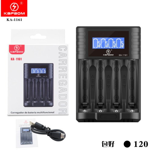 Carregador De Pilhas P/4 Pilhas C/Display (EMBALADO) Carregador De Pilhas P/4 Pilhas C/Display (EMBALADO)