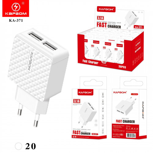 Fonte Carregadora 2 USB 3.1A (EMBALADO) Fonte Carregadora 2 USB 3.1A (EMBALADO)