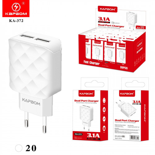 Fonte Carregadora 2 USB 3.1A (EMBALADO) Fonte Carregadora 2 USB 3.1A (EMBALADO)