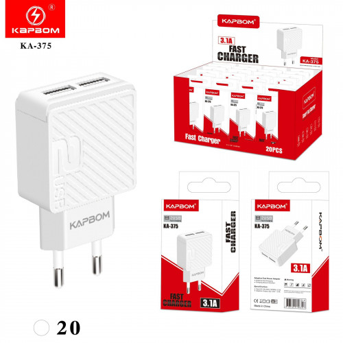Fonte Carregadora 2 USB 3.1A (EMBALADO) Fonte Carregadora 2 USB 3.1A (EMBALADO)