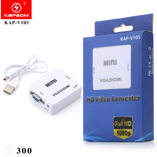Mini Conversor HD Vídeo VGA2HDMI Mini Conversor HD Vídeo VGA2HDMI