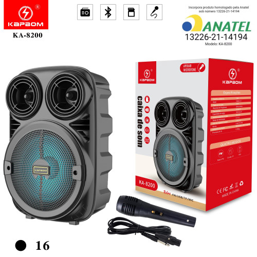 Portátil Alto Falante BT c/controle Portátil Alto Falante BT c/controle
