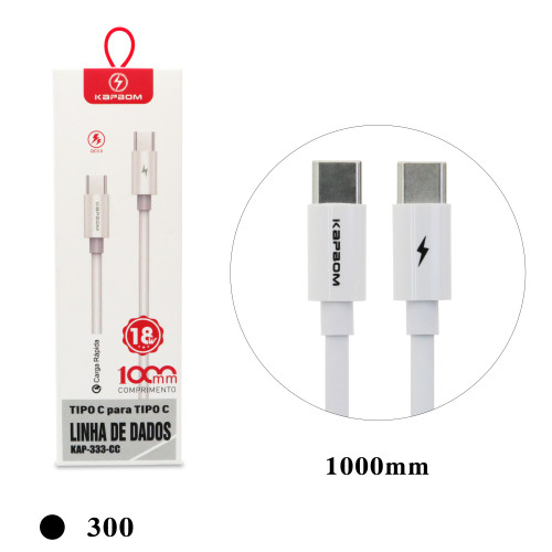 Cabo USB Tipo-C 1m Carregamento Turbo (EMBALADO) Cabo USB Tipo-C 1m Carregamento Turbo (EMBALADO)