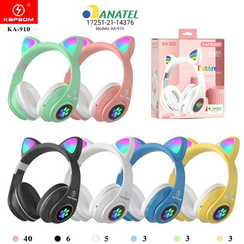 Fone Headphone Redução de Ruído Gatinho Bluetooth Fone Headphone Redução de Ruído Gatinho Bluetooth