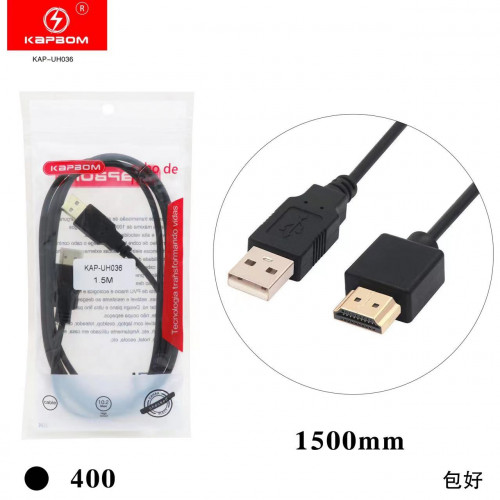 Cabo USB-HDMI 1.5m (EMBALADO) Cabo USB-HDMI 1.5m (EMBALADO)