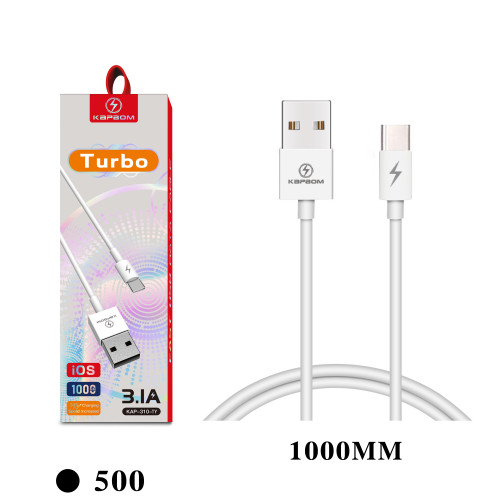 Cabo de Dados type-c 1m 3.1A (EMBALADO) Cabo de Dados type-c 1m 3.1A (EMBALADO)
