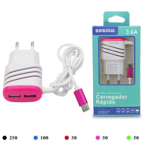 Carregador 3.1A Original Type-C Carregador 3.1A Original Type-C