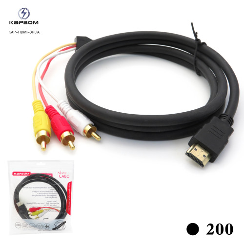 Cabo HDMI para Áudio Vídio RCA (EMBALADO) Cabo HDMI para Áudio Vídio RCA (EMBALADO)