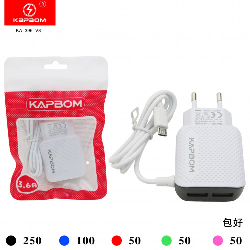 Carregador V8 2USB (EMBALADO) Carregador V8 2USB (EMBALADO)