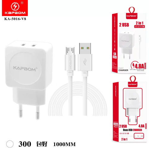 Carregador 4.8A 2USB V8 Carregador 4.8A 2USB V8