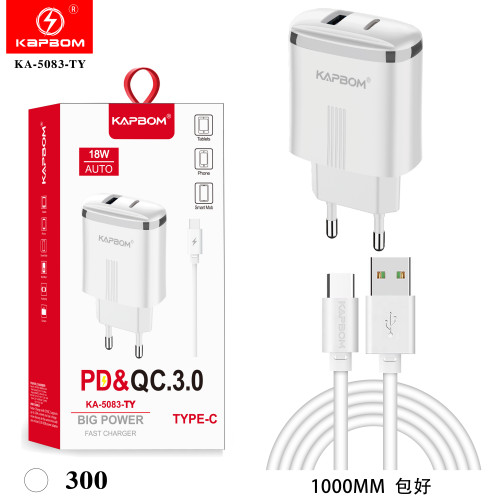 Carregador Type-C QC3.0+PD 18w Carregador Type-C QC3.0+PD 18w
