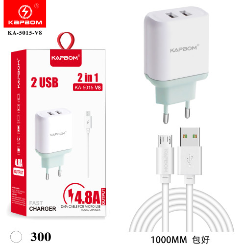 Carregador 2USB 4.8A V8 Carregador 2USB 4.8A V8