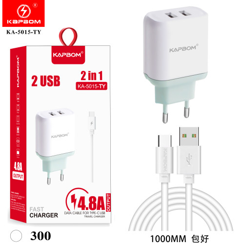 Carregador 2USB 4.8A TYPE-C Carregador 2USB 4.8A TYPE-C