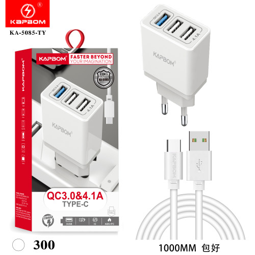 Carregador 3USB QC3.0 4.1A V8 Carregador 3USB QC3.0 4.1A V8