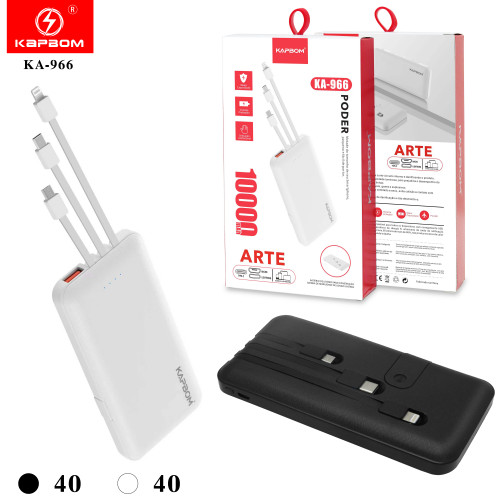 Carregador Portátil 10000mAh com cabo v8/5g/ty Carregador Portátil 10000mAh com cabo v8/5g/ty