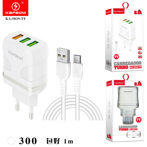 Carredor turbo 3USB QC 3.0 40w 8.1A TY-C Carredor turbo 3USB QC 3.0 40w 8.1A TY-C